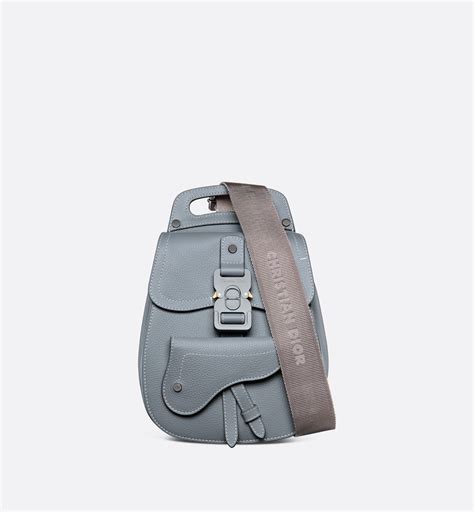 Mini Gallop Sling Bag Dior Gray Grained Calfskin.